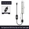 Aquarium Clip-On Light: Full Spectrum Plant & Algae Light with USB Smart Timer Switch