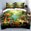 Cartoon Jungle Animals Decor Set Multiple Sizes Kid'S And Adults' Bedroom Exquisite 3Pc Bedding Set, Gift