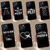 Airplane Pilot Case For iPhone 14 13 12 11 15 16 Pro Max Mini X XR XS Max 8 7 14 15 16 Plus Cover Funda