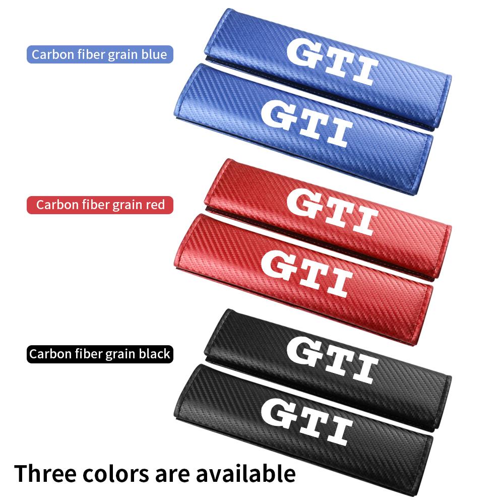 2026 Hot Sticker Car Seatbelt Shoulder Protector Cover Carbon Fiber Safety Belt Shoulder Cover Padding Pad For VW Volkswagen GTI