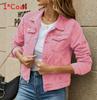 Denim Jacket For Women With Pockets And Turndown Collar Streetwear Summer