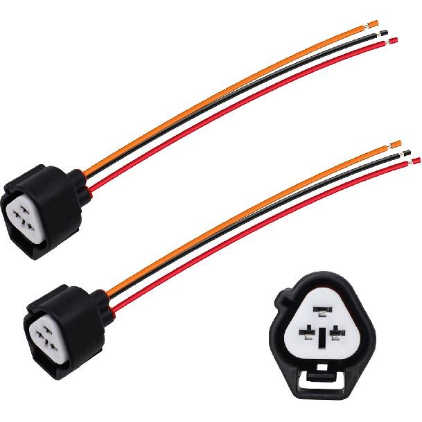 HiSport Fog Light Turn Signal Connector Pigtail 3 Wire compatible with Nissan Mazda Subaru 1PCS
