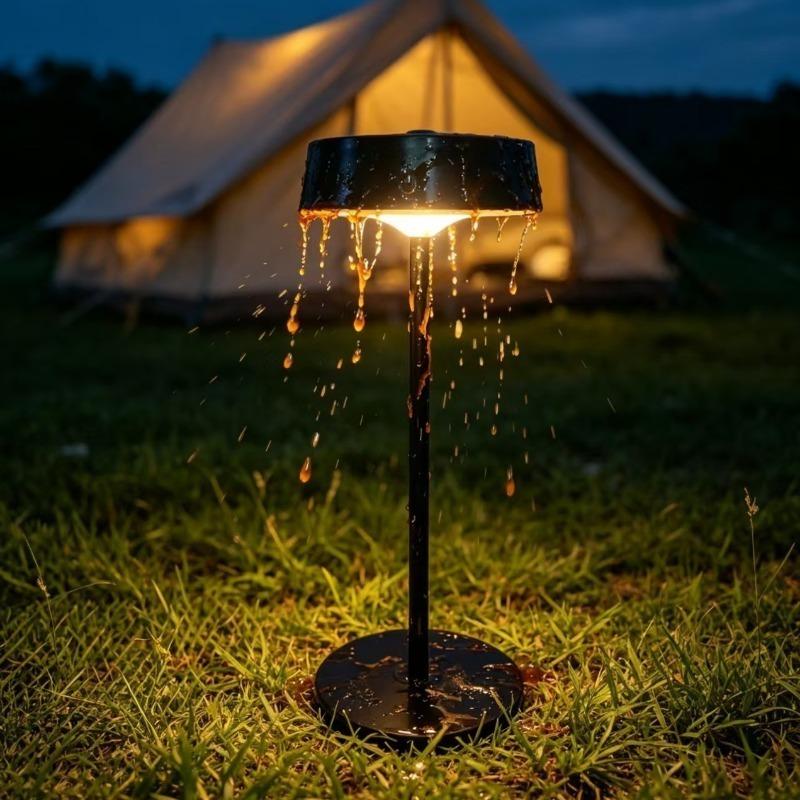 Bright Solar Table Lamp with Dual Charging 3 Color Modes, Waterproof Practical Night Light for Bedroom, Camping Home Decoration