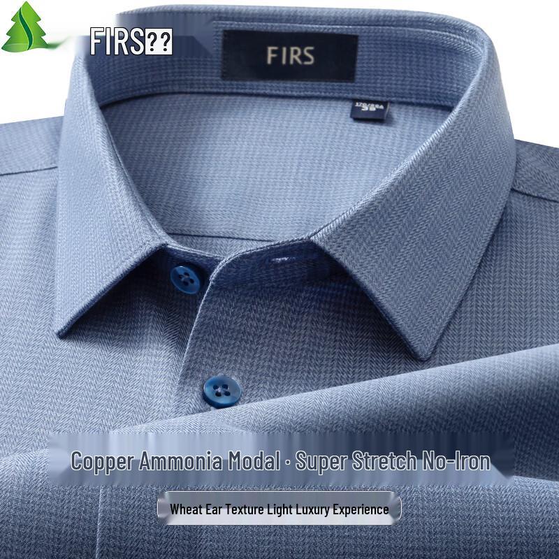 

FIRS Men s Non-Iron Long Sleeve Cupro Modal Business Casual Shirt 40