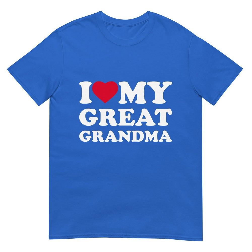 I Love My Great Grandma Heart Family Grandma Tshirt