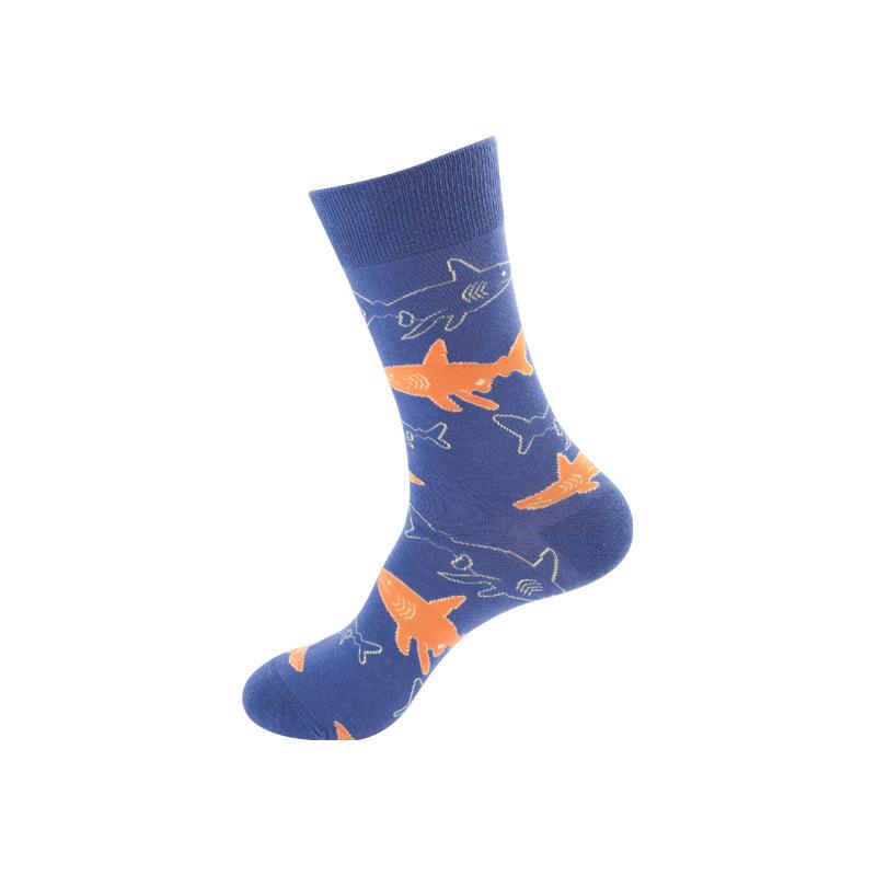 Moyu Trendige Baumwollsocken in Wadenhöhe mit Aufdruck für Damen und Herren – Herbst/Winter Kollektion