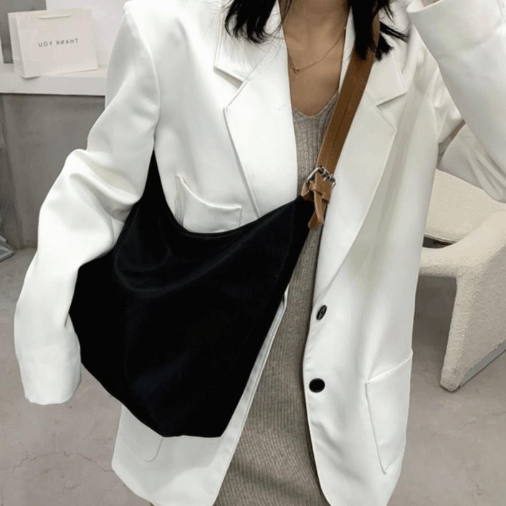 Large Capacity Pillow Shoulder Bag Pillow Bag Tote Bag Fashion PU Dumpling Bag Streetwear