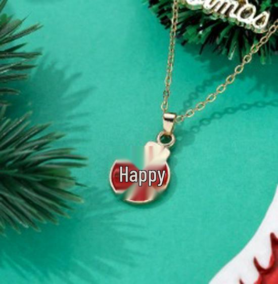 Cross-border Christmas Wish Tree Snowman Reindeer Bells Necklace