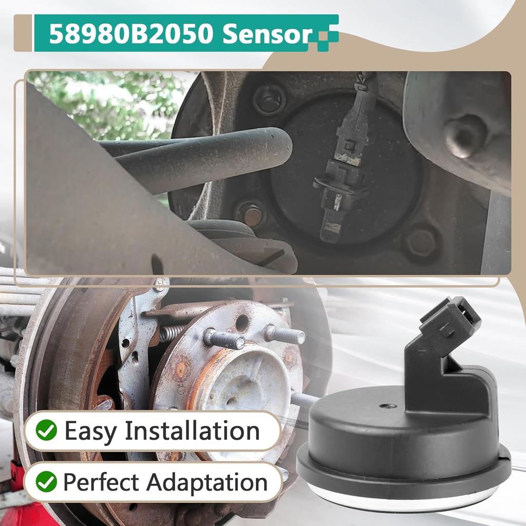 58980-B2050 Rear Hub Bearing ABS Speed Sensor Compatible With Kia Soul 2014- And Soul EV 2015- (58980B2050 Black)