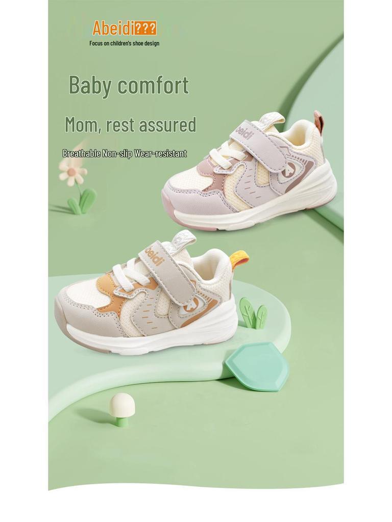 Abeidi Kids' Non-Slip Breathable Soft Sole Shoes for Toddlers – Spring & Autumn Casual Sneakers