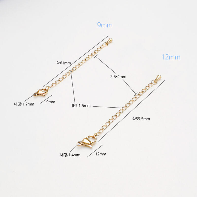 Surgical Gold Lobster Adjuster Closure Chain Accessories (size 2)