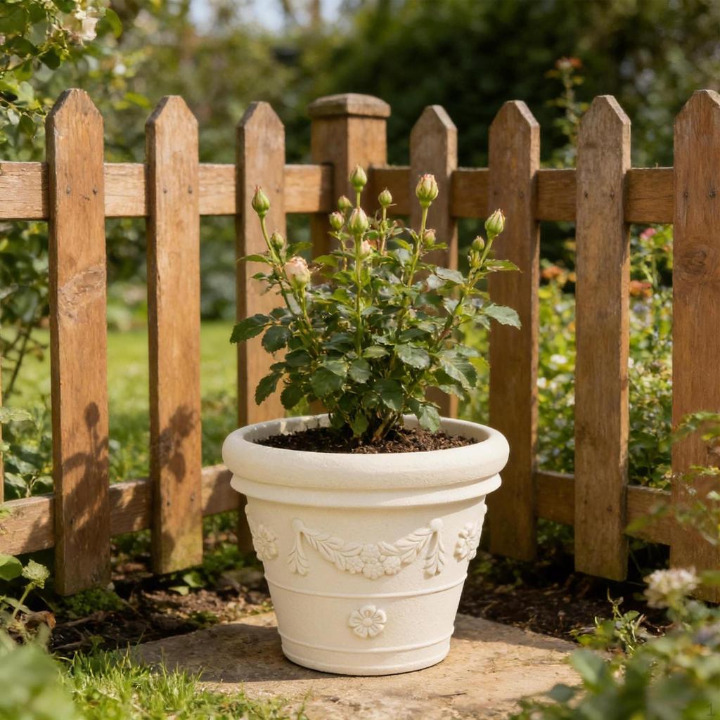 Flower Pot Resin Plant Container Decorative Lightweight Planter Breathable Mesh for Home Garden