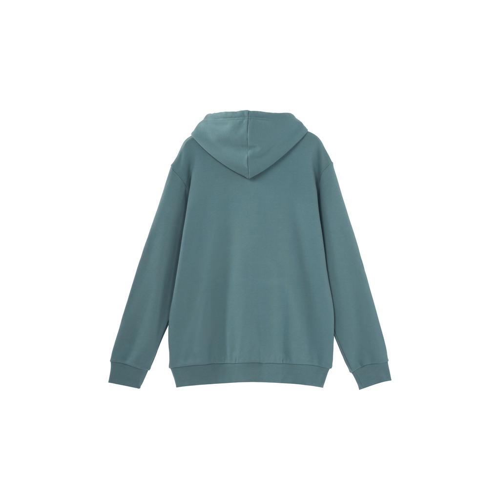 Adidas Originals Trefoil Essential Long Sleeve Hoodie, Men Vintage Loose Fit Sweatshirt Green GN3461
