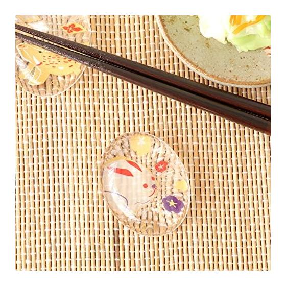 ADERIA Chopstick Rest, Medeta Eto Rabbit [Approx. 5.6 X 4.4 X 1.3 cm/Chopstick Rest/Zodiac] Made In Japan, Gift Boxed