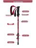 3-Section Telescopic Aluminum Trekking Poles: Multifunctional Hiking and Climbing Cane.