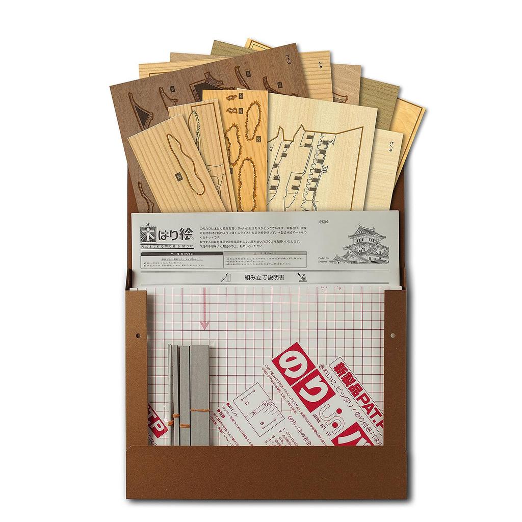 KINOWA Wood Collage Original DIY Kit World Heritage Japanese Made In Japan "Himeji Castle" - Site, Castle,