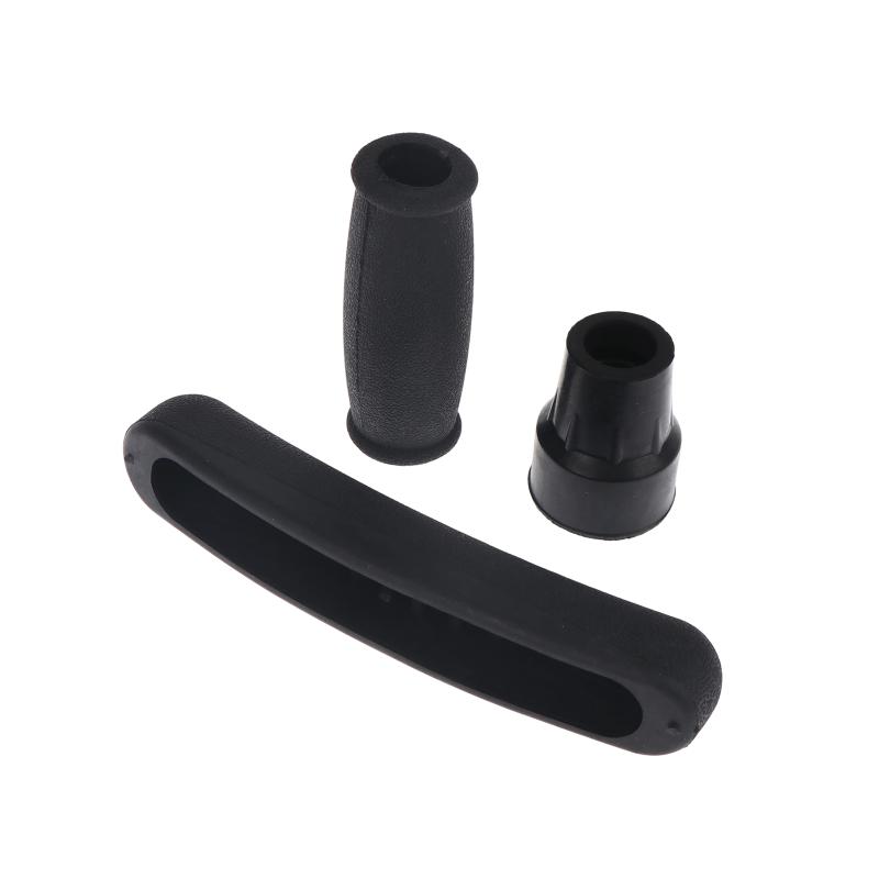 3Pcs Universal Crutch Accessory Kit Underarm Pads Hand Grips Anti-Slip Rubber Tips Feet Caps Replacement