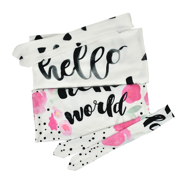 2Pcs/Set Newborn Swaddle Blanket Baby Cocoon Sleeping Bag Muslin Wrap Headband