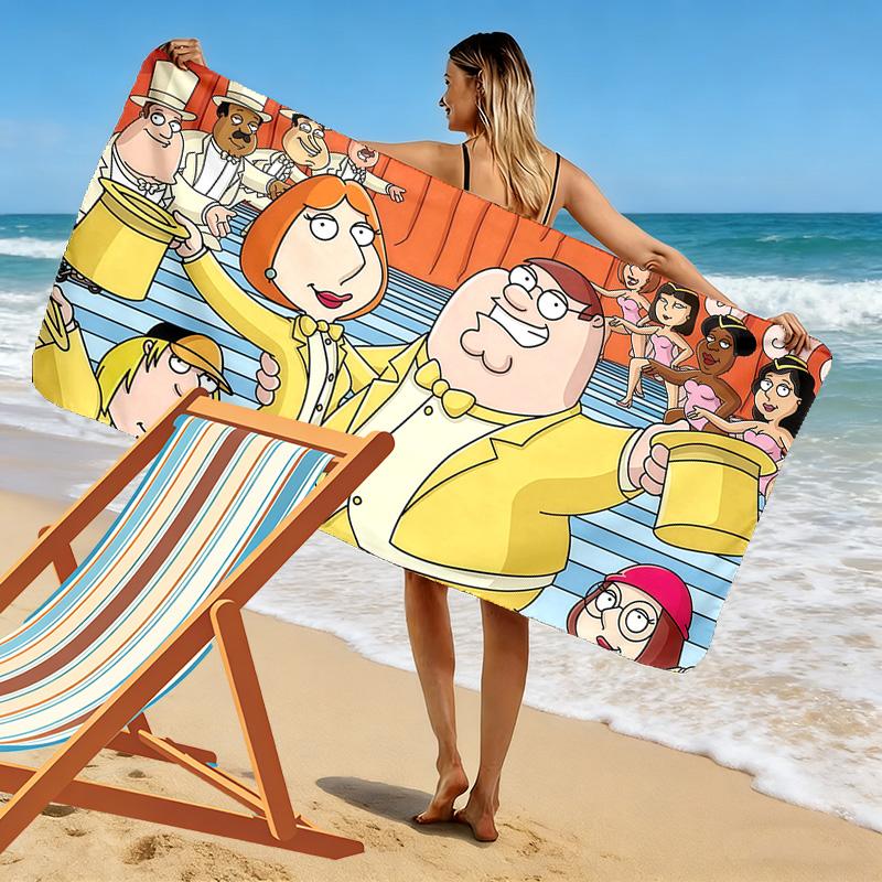Family Guy2 Print Beach Towel, Large Soft Quick Dry Towel for Beach Camping Swimming