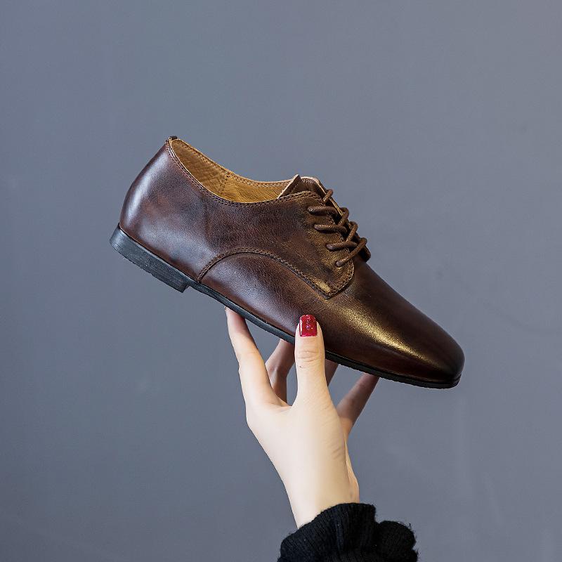 

Маленькие кожаные туфли одинарные туфли 40 коричневый