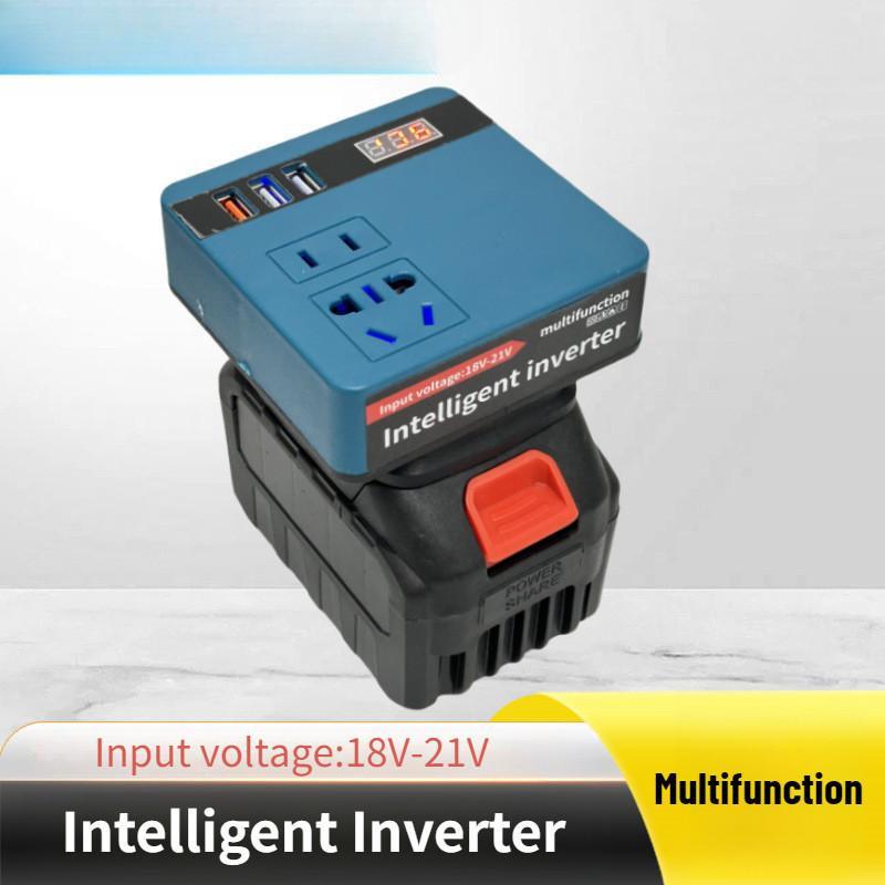 Multi Functional Intelligent Inverter Small Portable Lithium Battery Inverter AC220V/DC5V/12V Tool Accessories