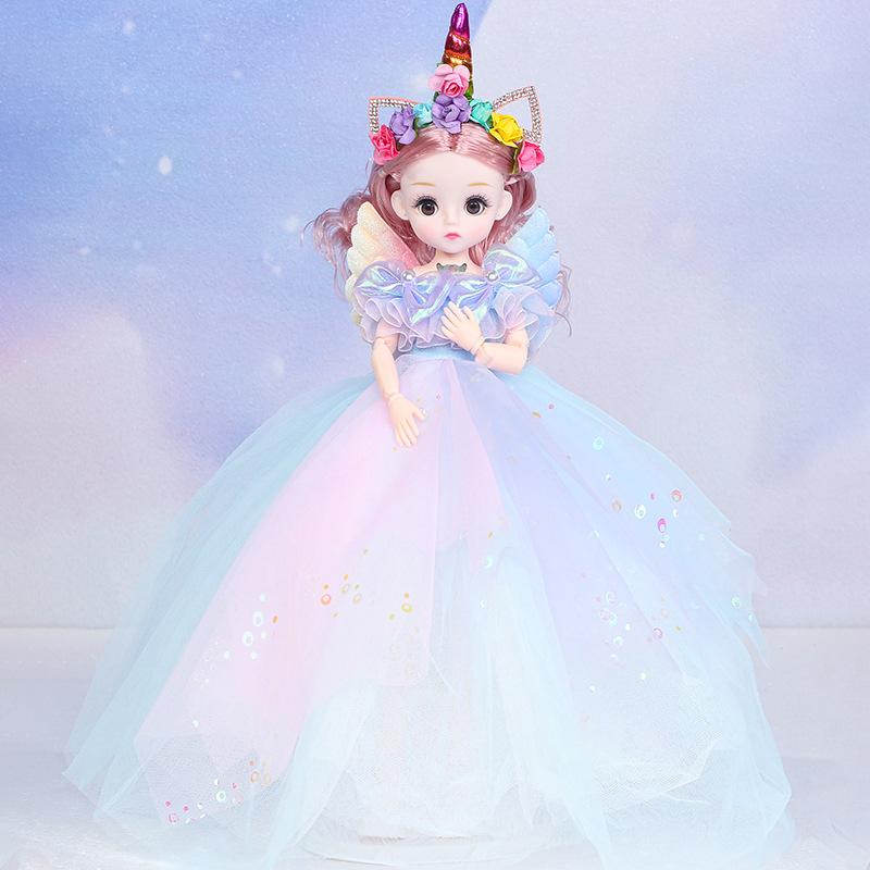 

Интеллектуальная кукла Барби мультяшная в тюлевом платье 32 см Девочка-единорог Подарок студенту StyleB