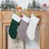 Large Size Knitted Christmas Stocking With Fluff Christmas Tree Ornaments Christmas Gift Bag  Kids