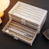 Multifunctional Acrylic Jewelry Storage Case 3 Layer Drawer Box for Bracelets and Beads Accessories Holder with Dividers