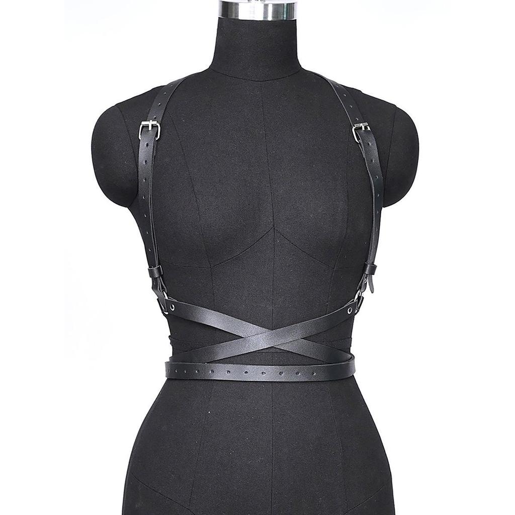 European & American Women's Sexy Gothic Leather Bondage Waist Seal Fashion Accessory