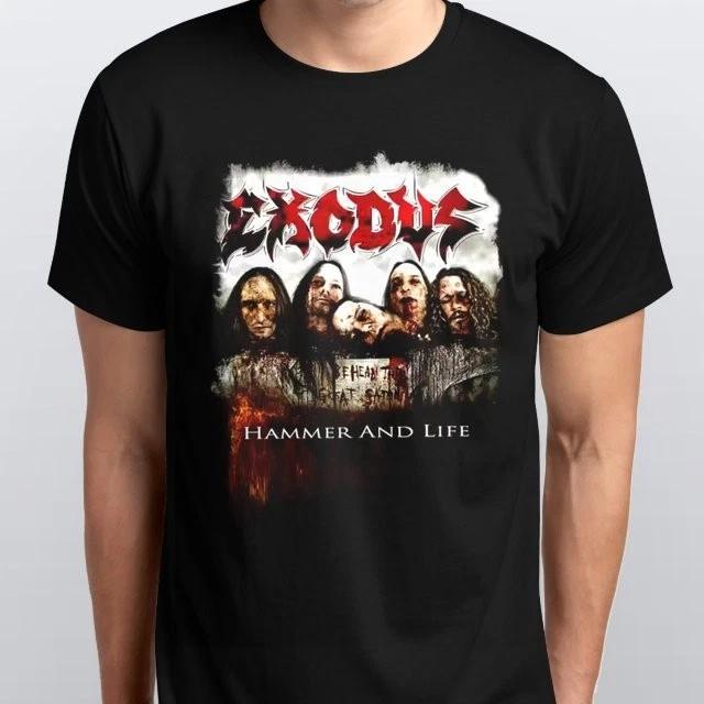 Men s and Women s T-shirts Retro Metal Rock Exodus T-SHIRT sizes S M L XL XXL 3 4 XL colours Black L