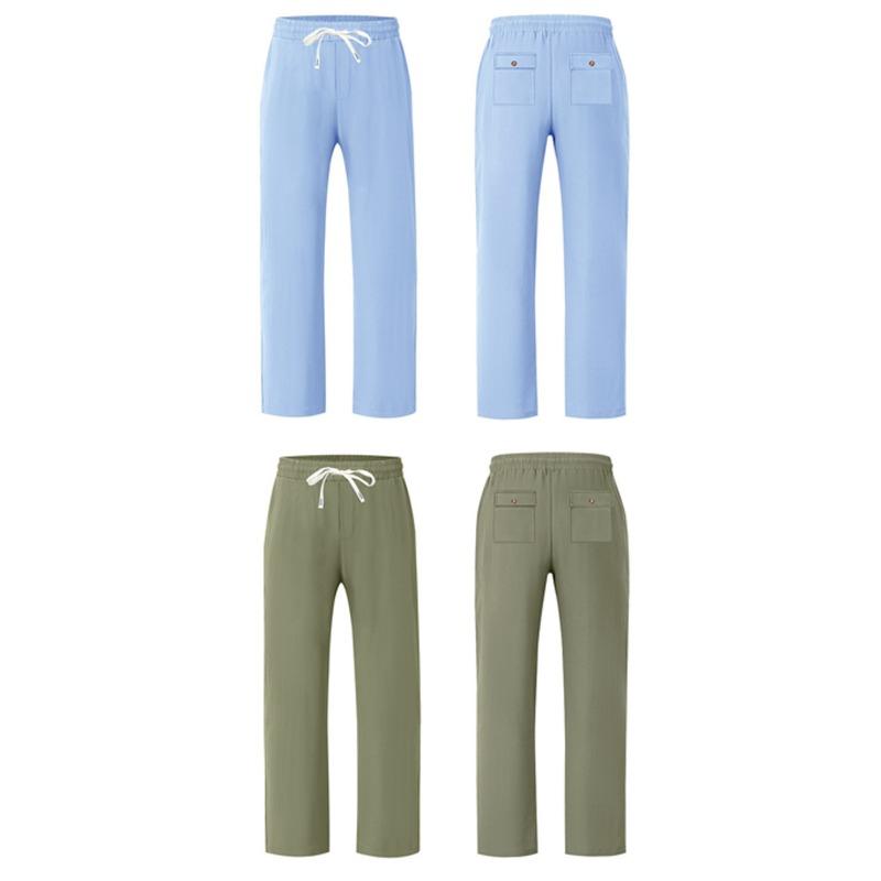 Mens Loose Wide Leg Breathable Casual Long Pants For All Seasons