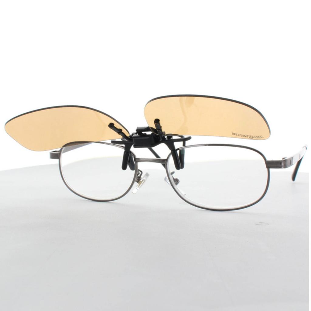 Meigan UV Cover Lens Height Light BREAKER Clip-on Sunglasses, Polarized, Protection, Flip-up Glasses, Anti-Glare, 39mm, Brown, 9350-04