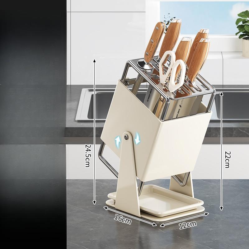 Stainless Steel Rotary Tool Holder Household Kitchen Countertop Shelf Tool Supplies Storage Holder Tool Holder Finishing Holder