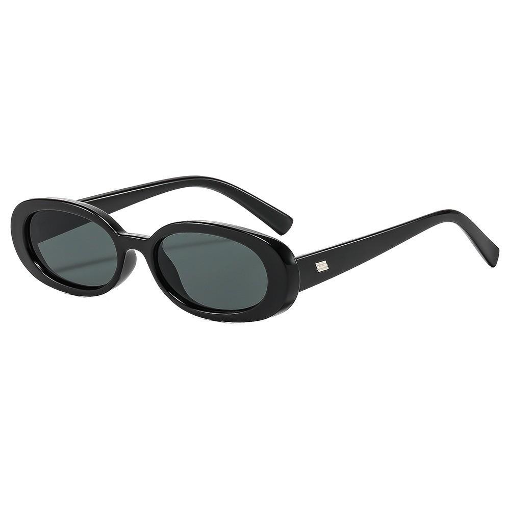 Vintage Oval Narrow Frame Sunglasses For Women With Protection Stylish Outdoors Style 1