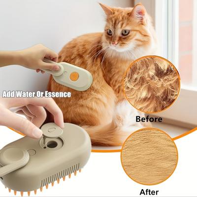 Hot Sale Cat Steam Brush Steamy Dog Brush 3 In 1 Electric Spray Cat Hair Brushes for Massage Pet Grooming Comb Hair Removal Comb