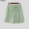 INCERUN Sommer Herren Elastischer Bund Lässige Lockere Halbhosen Shorts