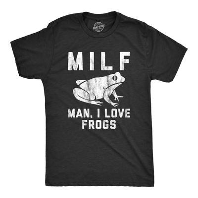 Herren MILF Man Ich Liebe Frösche T-Shirt Lustig Geowissenschaft Kröte Sarkastisch Grafik