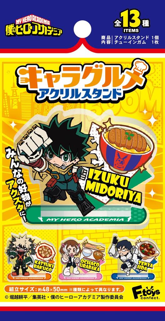 Confect My Hero Academia Character Gourmet Acrylic Stand Candy F-toys (20 pieces) - Toy/Gum