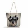 Multifunctional Dog Printed Thick Rope Shoulder Beach Bag Casual Large Capacity Handbag 7598 CLE