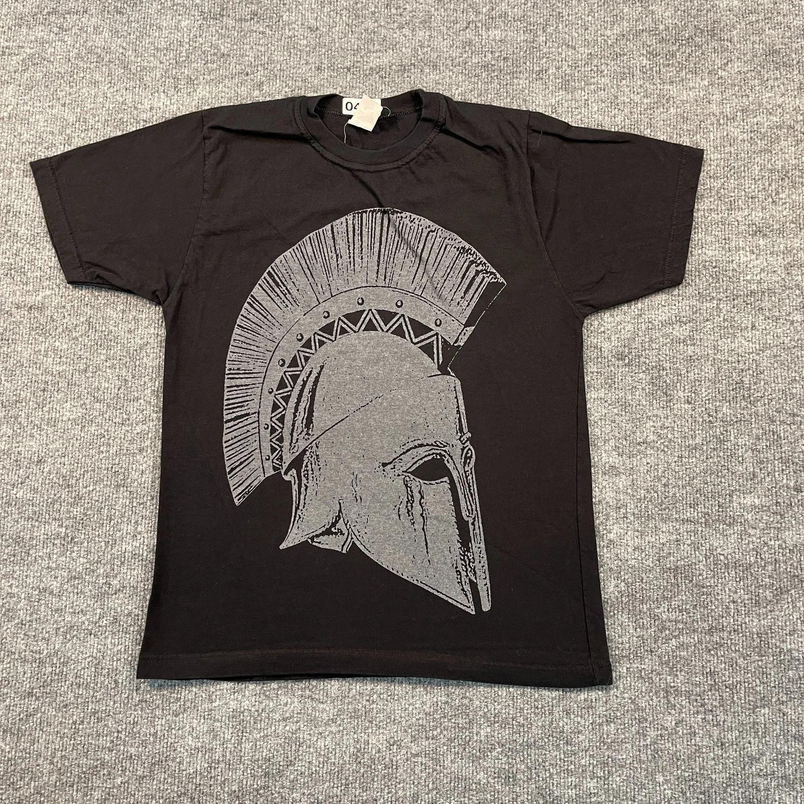 

Vintage Y2K Spartan Helmet Shirt Small 17x23 Ancient Greek Warrior S