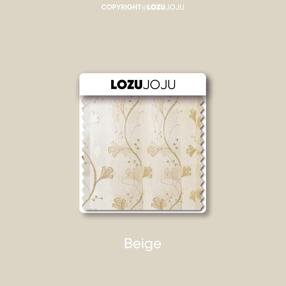 1PC LOZUJOJU Modern Artistic Luxury Window Tulle Translucent Ginkgo Leaf Embroidered Sheer Curtain for Living Room Bedroom Window Home Decor