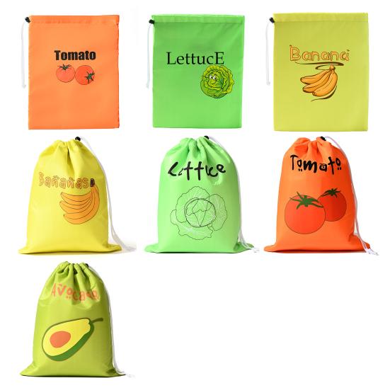 Banana Storage Bag Drawstring Closure Aluminum Lining Easy to Clean Multi-purpose Reusable Fruit Vegetable Protective Bag