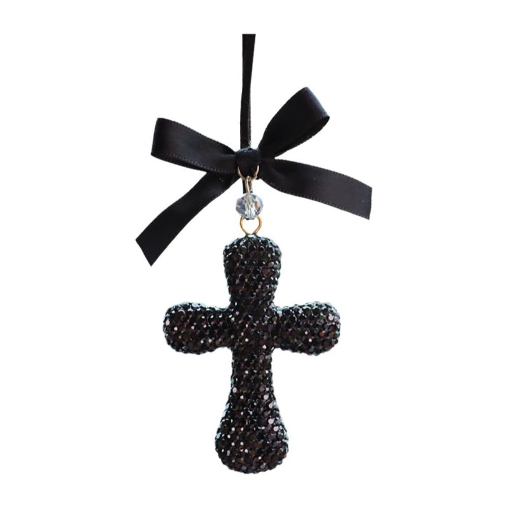 Sparkling Car Rearview Mirror Pendant Shiny Rhinestone Auto Hanging Ornament Auto Interior