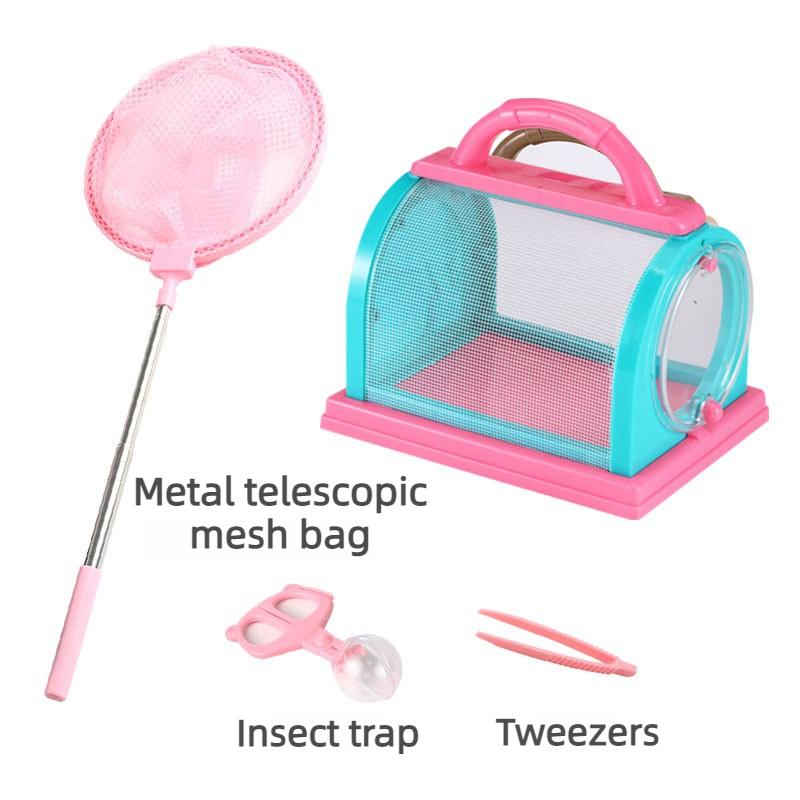 Insect Observation Box Net Bag Insects Trap Magnifying Glass Forceps Insect Collectors Cages Butterfly Observation Pet Products