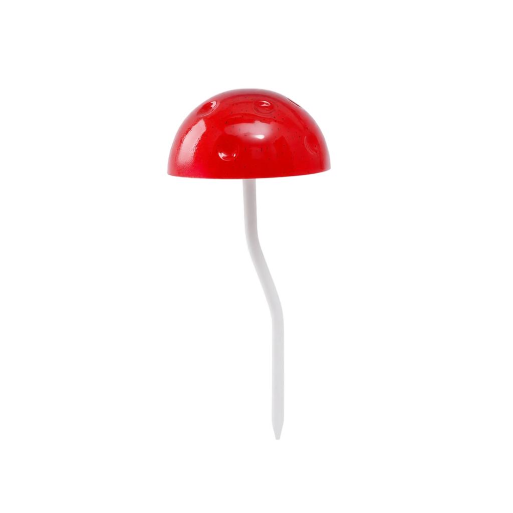 Iron Garden Decoration Mushroom Shaped Ground Stake Ornament Hand Painted Metal Sculpture for Outdoor Yard Landscape Art