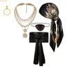 with Necklace Pirate Costume Accessories Eye Mask Halloween Pirate Cosplay  Adult