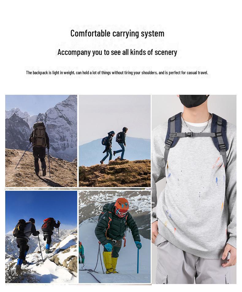 Unisex Large Capacity Outdoor Sports & Travel Backpack with Laptop Compartment