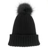 Big hairball pointed hat knitted rough wool hat, winter hairball pullover hat, hairball knitted hat hat
