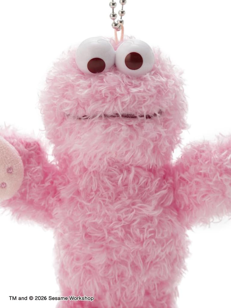 Street Cookie Monster Pink Plush Charm SSMULG263009 Unisex Adult PNK Free Size [Sesame Market]