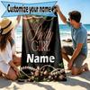 Custom Name Personalized Alpha Kappa Alpha Print Beach Towel, for Trip Camping Beach Party Home Decor, Birthday Gift for Family & Friends